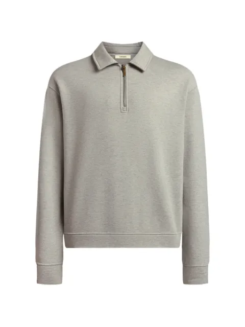 12 STOREEZ mélange-effect polo shirt Grey 127561