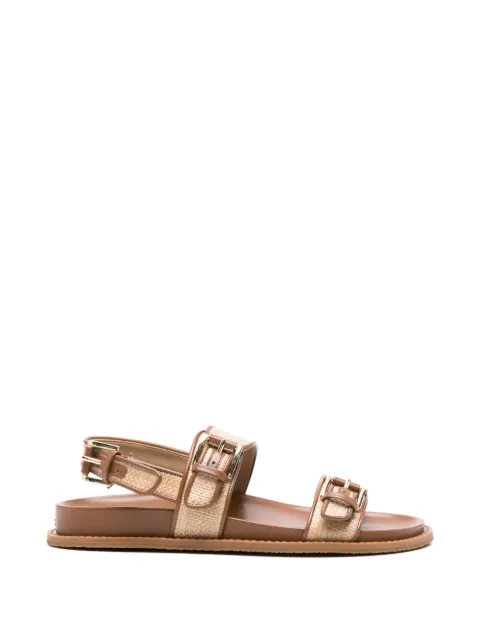 Michael Michael Kors Nia buckle-strap woven sandals Neutrals 40S6NIFS1D
