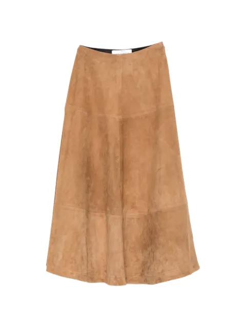 Nour Hammour Opera panelled midi skirt Neutrals SS38OPERA