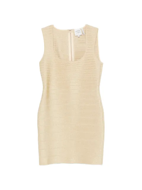 Herve Leger The Mirabel bandage mini dress Neutrals 46HLM8552878715