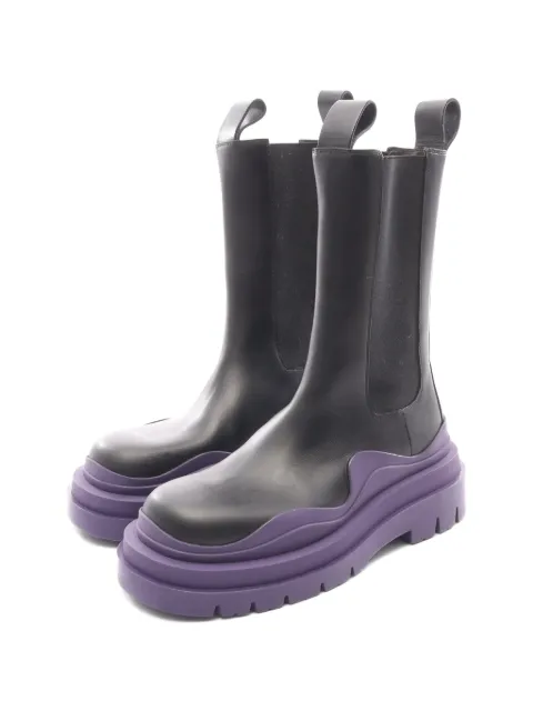 Bottega Veneta Pre-Owned Tire chelsea boots Black 1053960