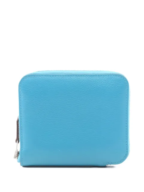 Hermès Pre-Owned 2023 round leather wallet Blue 1055479B