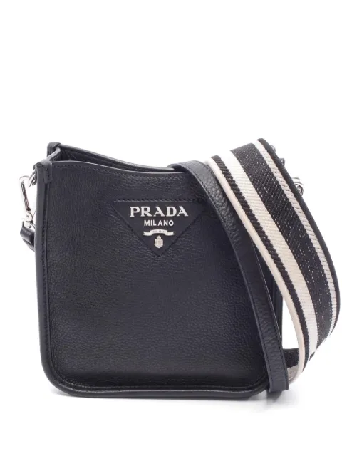 Prada Pre-Owned 2010s Vitello Daino leather shoulder bag Black 1056627