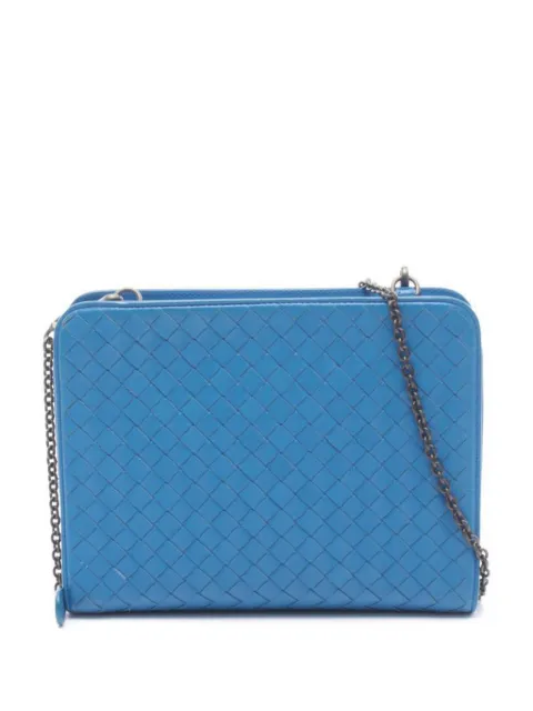 Bottega Veneta Pre-Owned Intrecciato leather shoulder bag Blue 1055379