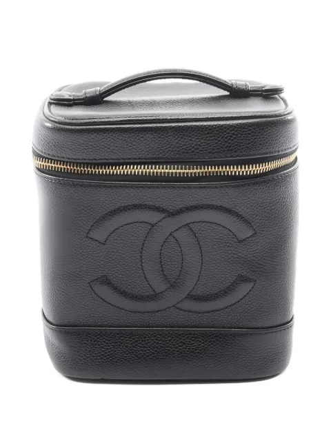 CHANEL Pre-Owned 2002-2003 leather vanity bag Black 10553497388707