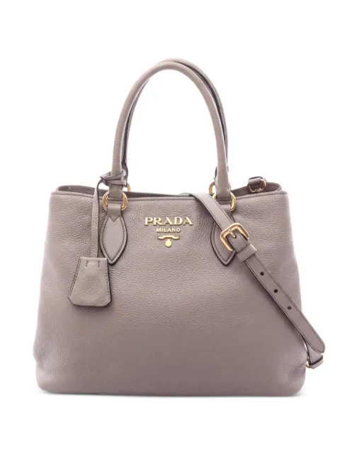 Prada Pre-Owned 2010s Vitello Daino leather tote bag Grey 1055271