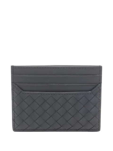 Bottega Veneta Pre-Owned 2020s intrecciato leather card case Black 1054960