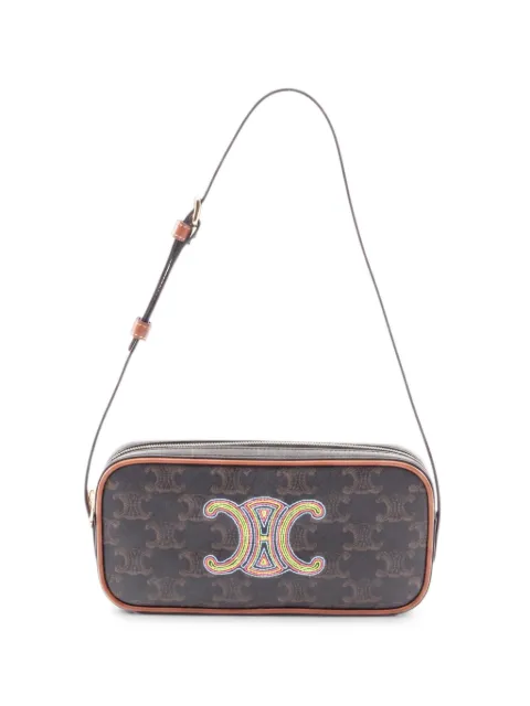 Celine Pre-Owned 2010s Triomphe mini bag Brown 1055635
