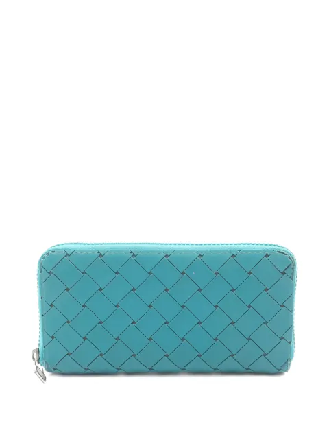 Bottega Veneta Pre-Owned 2000s Intrecciato-design wallet Blue 1055008