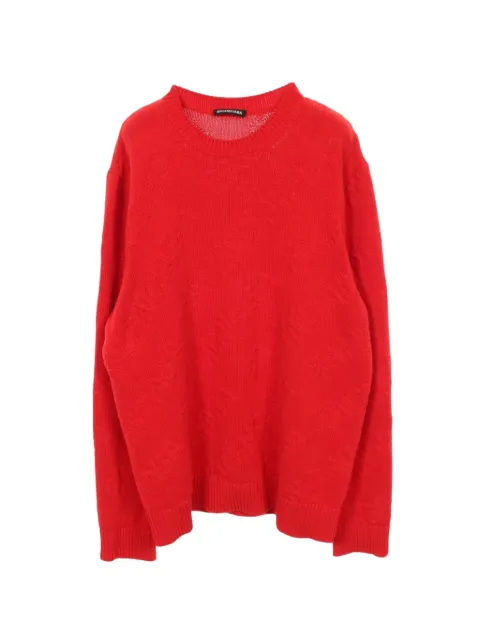 Balenciaga Pre-Owned 2000s jacquard crew-neck sweater Red 1053874