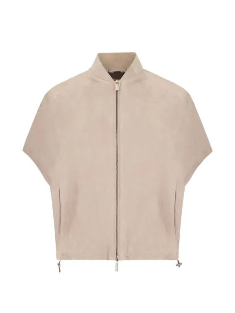Moorer zip-up jacket Neutrals CARDAMOMOURG
