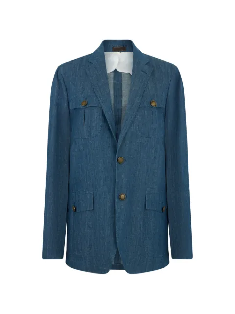 Moorer button pocket blazer Blue EGIDIPRW