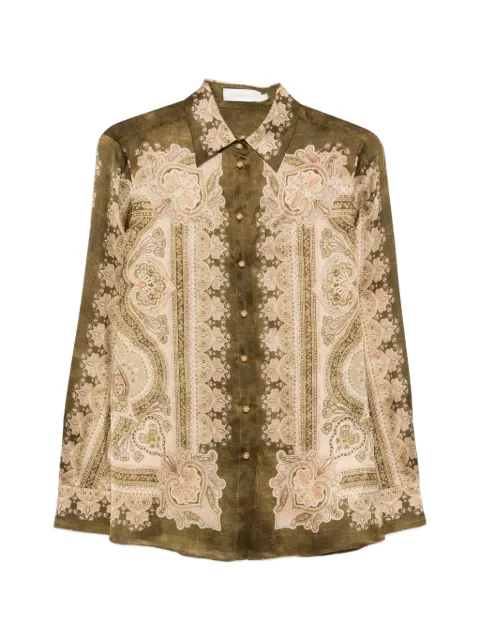 ZIMMERMANN Luna paisley buttoned shirt Green 8774TS261