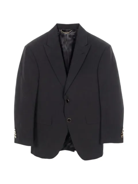 Louis Vuitton Pre-Owned 2010s monogram-embossed blazer Black 1054230