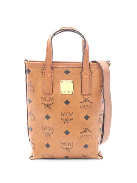 MCM Pre-Owned 2000s monogram leather tote bag Neutrals 1055111