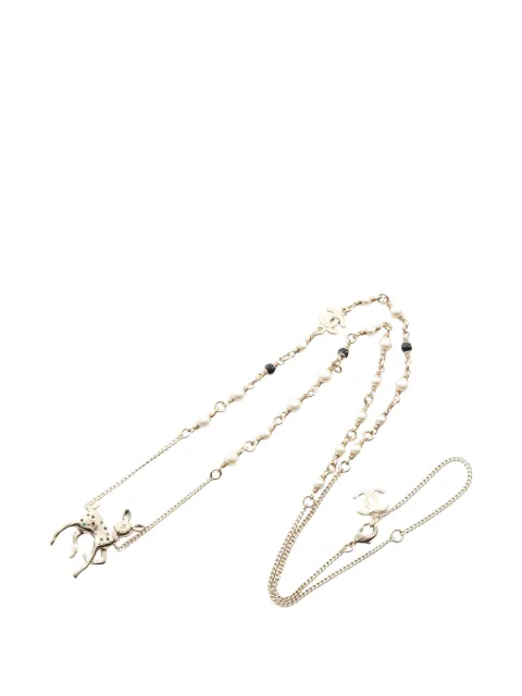 CHANEL Pre-Owned 2025 Coco Mark Bambi necklace Gold 1053257