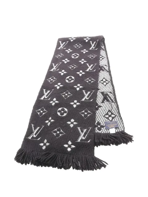Louis Vuitton Pre-Owned 2018 Logomania jacquard scarf Black 1053081IS1128
