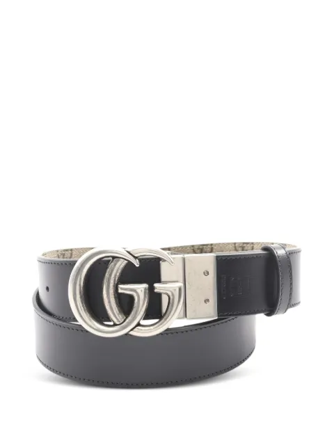 Gucci Pre-Owned 2020s GG Supreme reversible leather belt Black 1054966