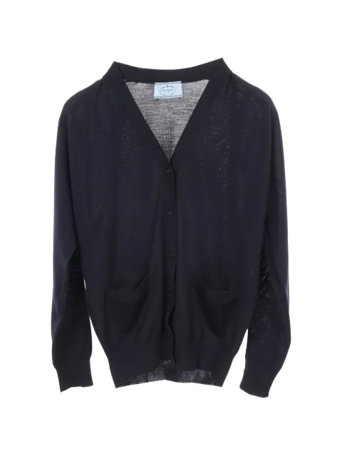 Prada Pre-Owned 2010s V-neck cardigan Blue 1053852