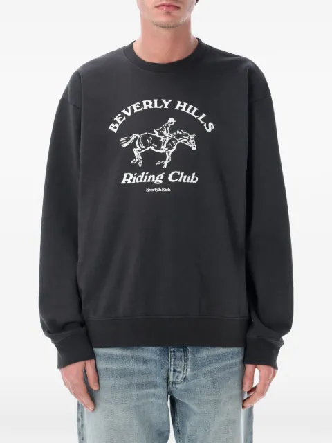 Sporty & Rich riding club crew-neck sweatshirt Grey ST07164255BA02