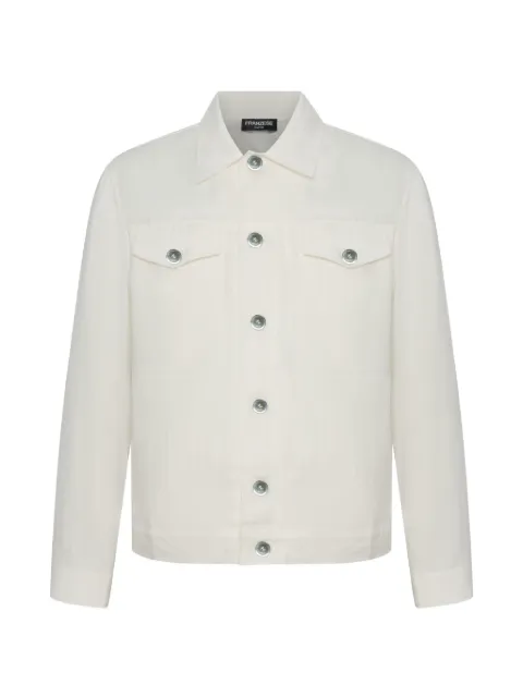 FRANZESE COLLECTION flap-pocket linen shirt jacket Neutrals AU5376N1003
