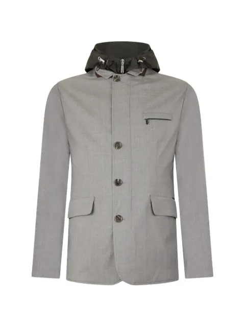 Moorer hooded button jacket Grey RODNEYL5