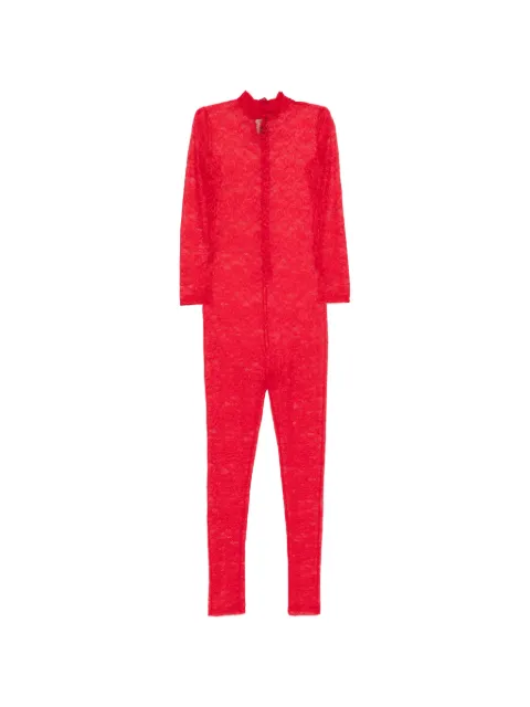 Alchemy lace long-sleeved jumpsuit Red LIA749