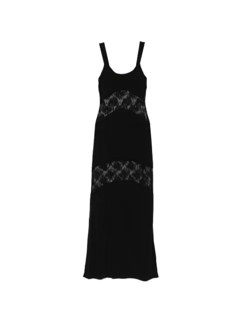 Aniye By Norah lace-panelled floral-pattern maxi dress Black 185191