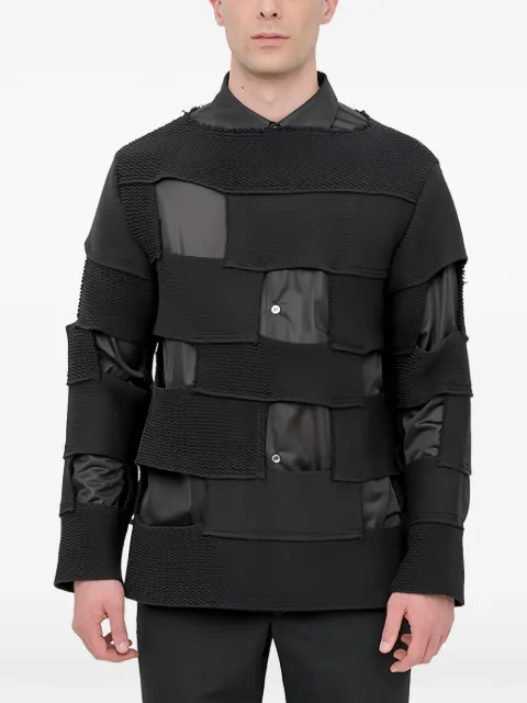 Comme des Garçons Homme Plus patchwork cut-out sweater Black PQN003