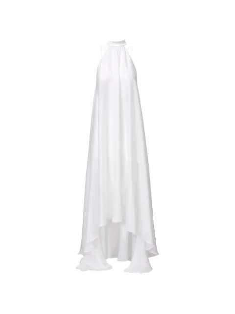 IL VOLO sheer-panelled high-low dress White LUMADRESS