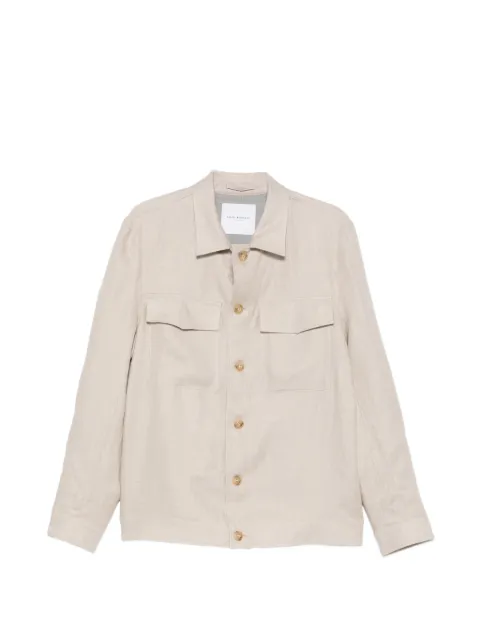 Luigi Bianchi flap-pocket button-up overshirt Neutrals 282964194