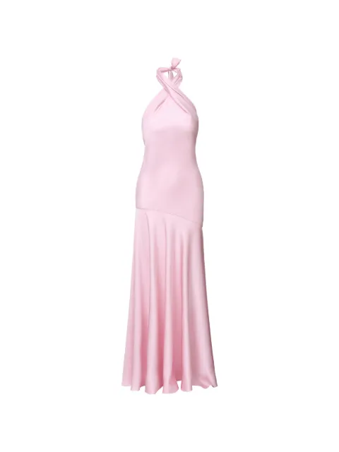 IL VOLO halter neck maxi dress Pink VELADRESS