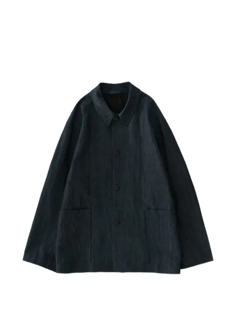 Studio Nicholson Nopi patch pocket jacket Blue NOPISNM1347INDIGOSLUBCOTTON