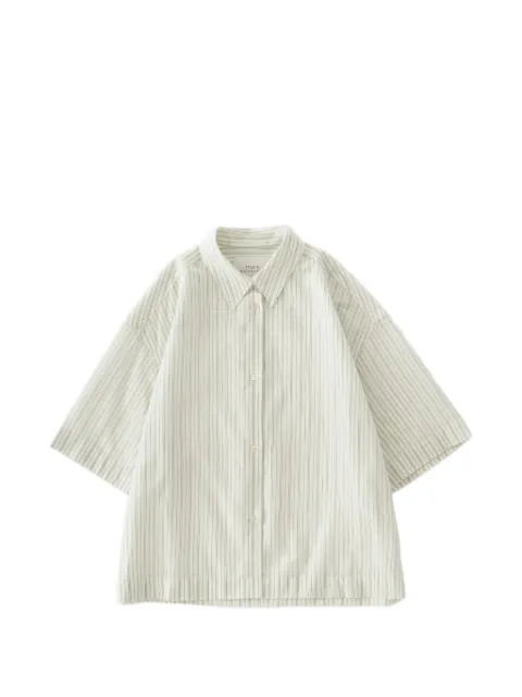 Studio Nicholson Merle point-collar striped shirt Neutrals MERLESNW1804COTTONSILK