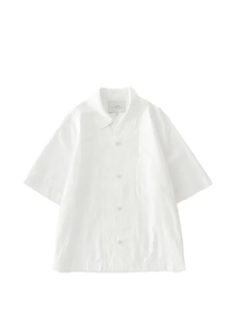 Studio Nicholson Agios short-sleeve patch pocket shirt White AGIOSSNM1466TYPEWRITERCOTTON