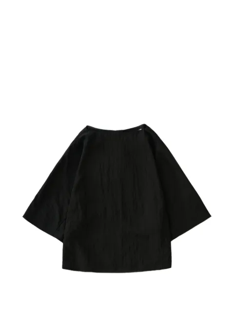 Studio Nicholson Bascom short-sleeve back-button top Black BASCOMSNW1776