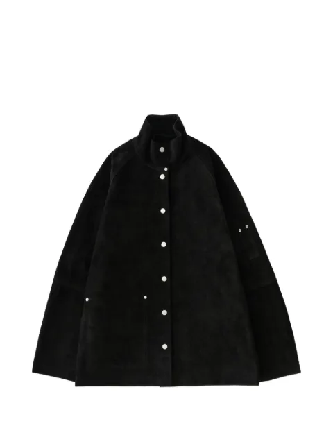 Studio Nicholson Dash press-stud suede jacket Black DASHSNW1823SUEDE