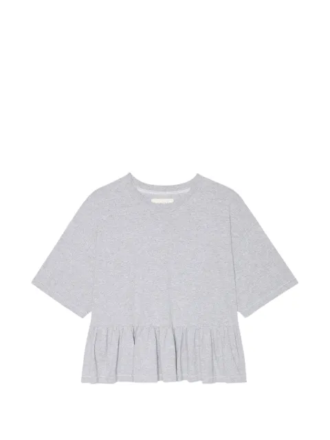 The Great. ruffled peplum T-shirt Grey T1485050