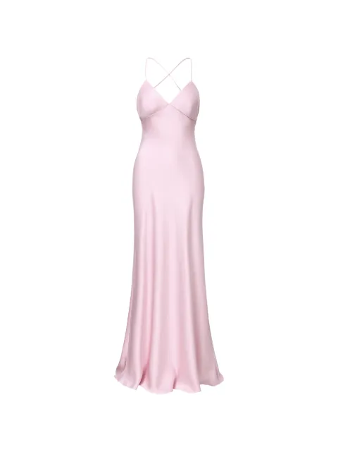 IL VOLO Isla cross-back satin dress Pink ISLADRESS