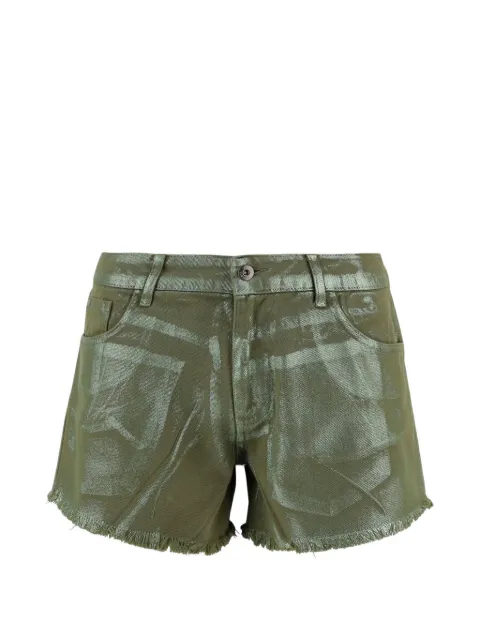 DON'T @ ME frayed shorts Green DAM25M04ARMY