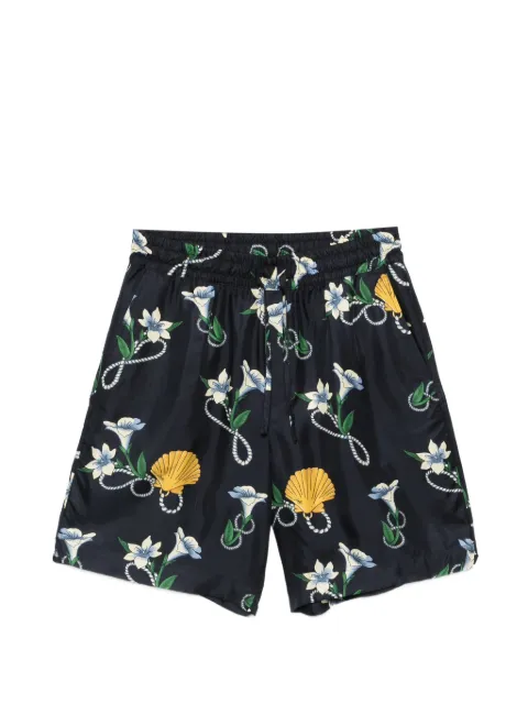 Drôle De Monsieur floral-printed shorts Blue KBS158SE023