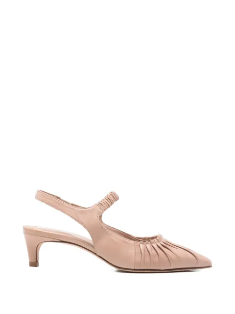 lorena paggi gathered slingback pumps Neutrals 61551