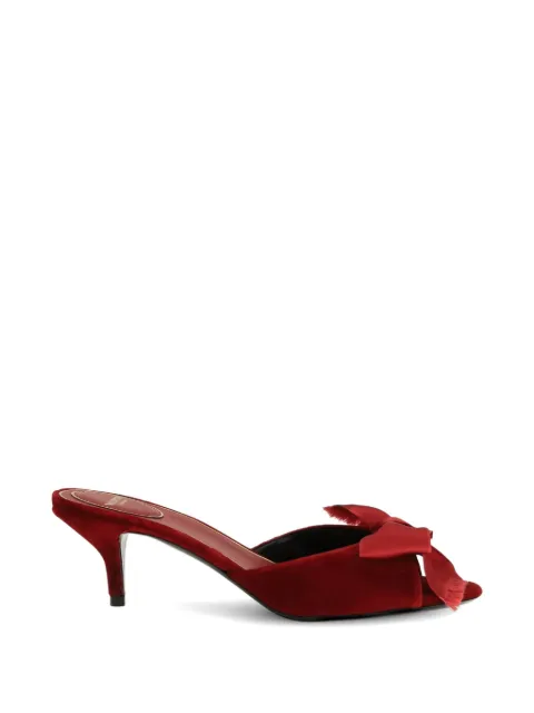 Valentino Garavani Marie A velvet slide sandals 55mm Red WS0PG8XGT