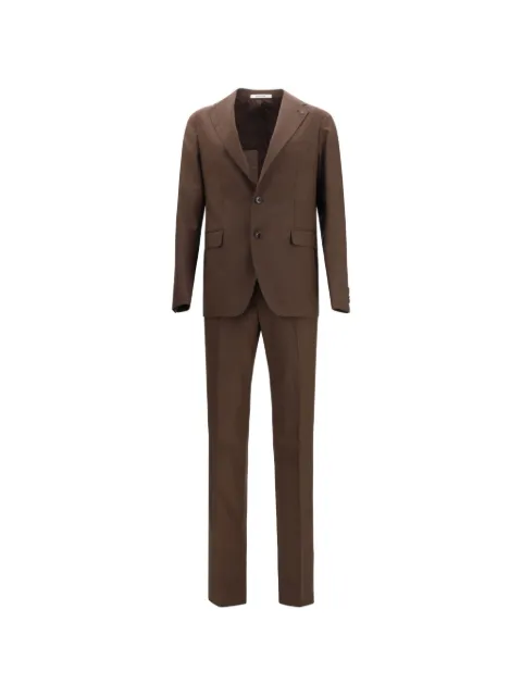 Tagliatore single-breasted wool suit Brown 2SVS22B11120189