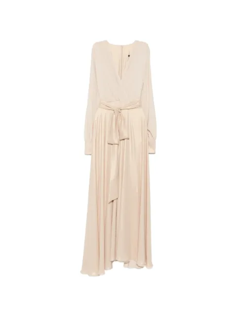 LE RJTANGE wrap-design jumpsuit Neutrals MG84
