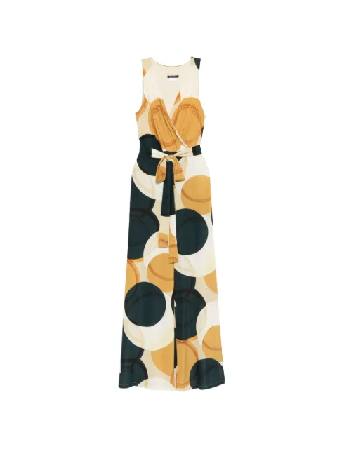 LE RJTANGE abstract-print jumpsuit Green 26SC92