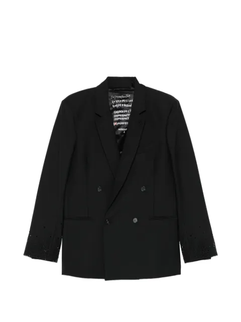 Patrizia Pepe embellished double-breasted blazer Black 5S743EA1WKK102