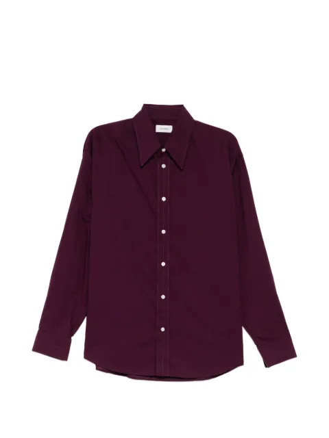 LEMAIRE soft shirt in washed cotton muslin Purple SH1258LF1389
