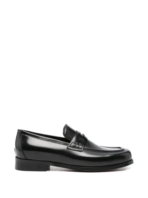 MORGILLO leather loafers Black 21607