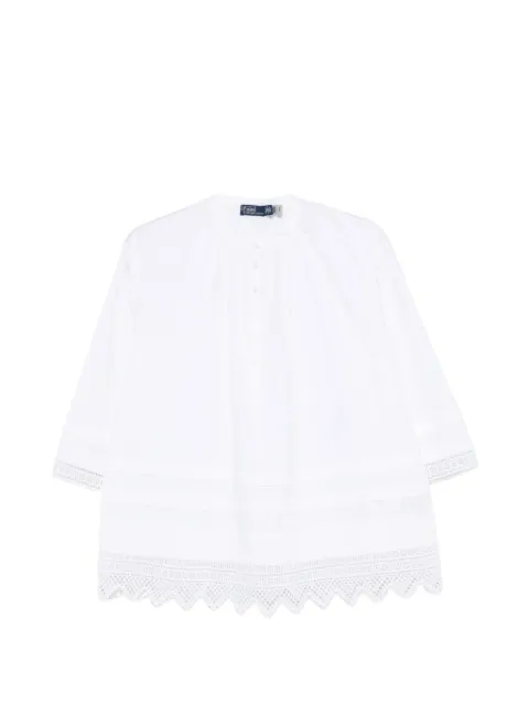 Polo Ralph Lauren Carlton lace-trim blouse White 211A12796001
